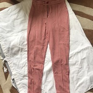FREE PEOPLE checkered skinny trousers!!